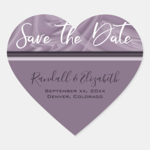 "Save the Date" Stilvolle Schattierungen des alten Herz-Aufkleber