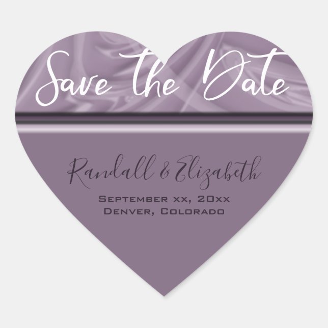 "Save the Date" Stilvolle Schattierungen des alten Herz-Aufkleber (Vorderseite)