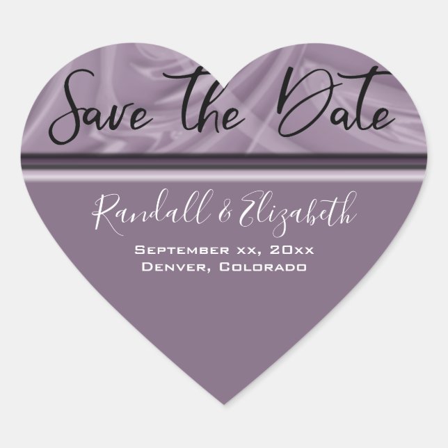 "Save the Date" Stilvolle Schattierungen des alten Herz-Aufkleber (Vorderseite)
