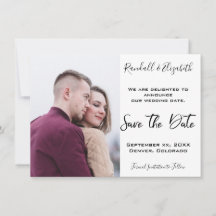Save the Date Stilvolles Lila Foto