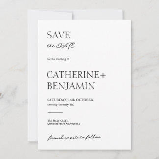 Save the Date strahlt zeitlose Anmut und Eleganz a