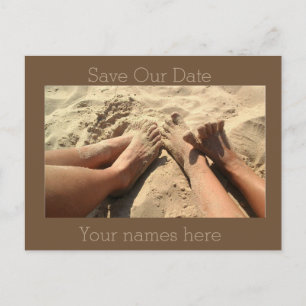 Save the Date Strand Ankündigungspostkarte