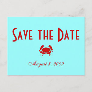 Save the Date - Strand - Individuell gestaltet Ankündigungspostkarte