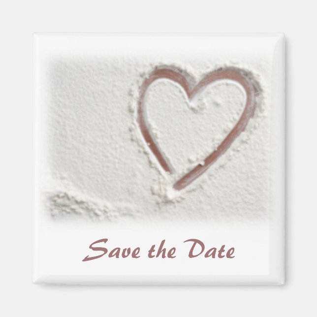 Save the Date/Strandherz Magnet (Vorne)