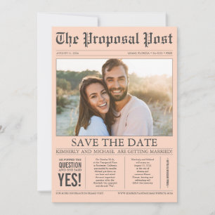 Save The Date Style de journal Peach Blush Enregistrer la date P