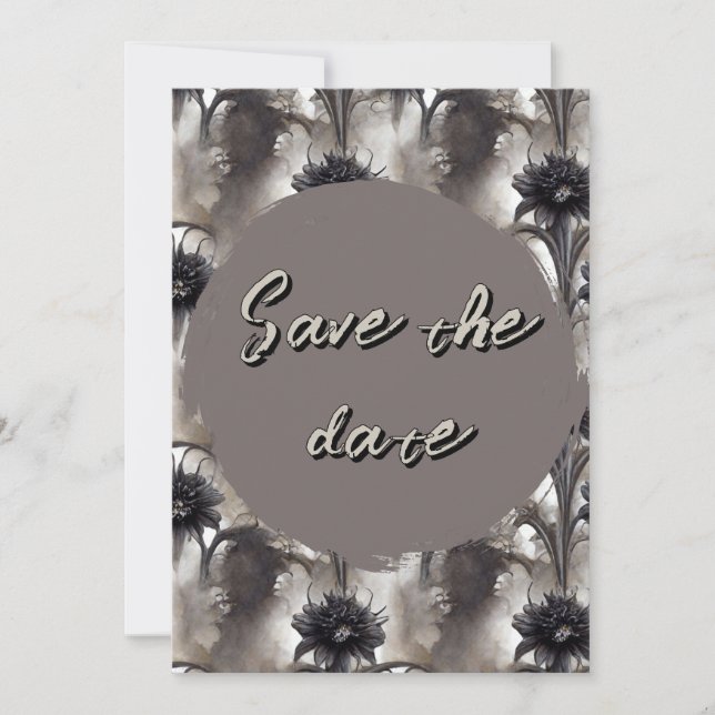 Save The Date Style gothique Date de sauvegarde sombre (Devant)