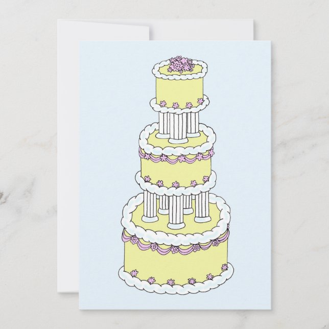 Save the Date Stylish Cake (Vorderseite)