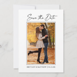 Save The Date Stylo d'encre minimaliste moderne - Script Couple