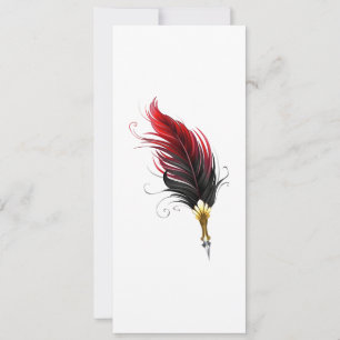 Save The Date Stylo rouge en plumes avec nib or