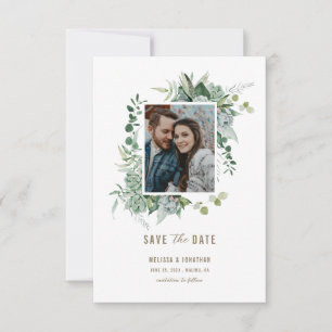 Save The Date Succulent Mariage de jardin Photo Enregistrer la d