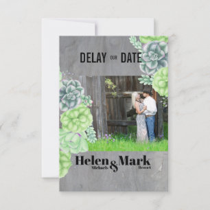 Save The Date Succulents doux Retard photo Date