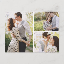 Save the Date Südliche Baumwolle Hochzeit 3-Foto Postkarte