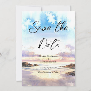 Save The Date Summer Nature Beach Mariage
