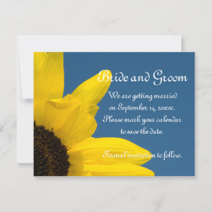 Save The Date Sunflower et Blue Sky Wedding Enregistrer la date