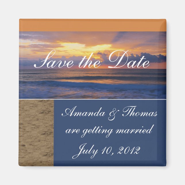 Save the Date Sunrise Wedding Announcement Magnet (Vorne)
