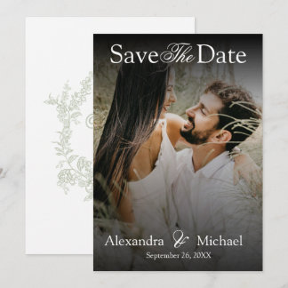 Save The Date Superposition de photo de script élégant moderne