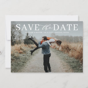 Save The Date Superposition de typographie Modern Love Mix Photo