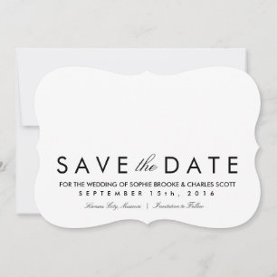 Save The Date Support de 5 po x 7 po simple chic Enregistrer le