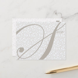 Save the Date Sutble Grays Ankündigung Postkarte