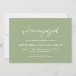 Save The Date Sydney Sage Green Mariage moderne