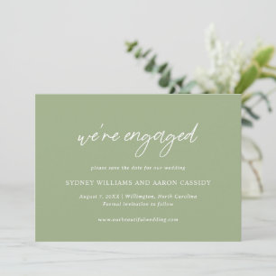 Save The Date Sydney Sage Green Mariage moderne