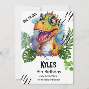 Save The Date T Rex, Anniversaire De Dinosaure,