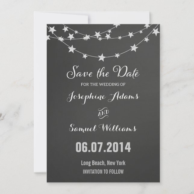 Save The Date Tableau Clé Chalkboard Enregistrer La Date (Devant)