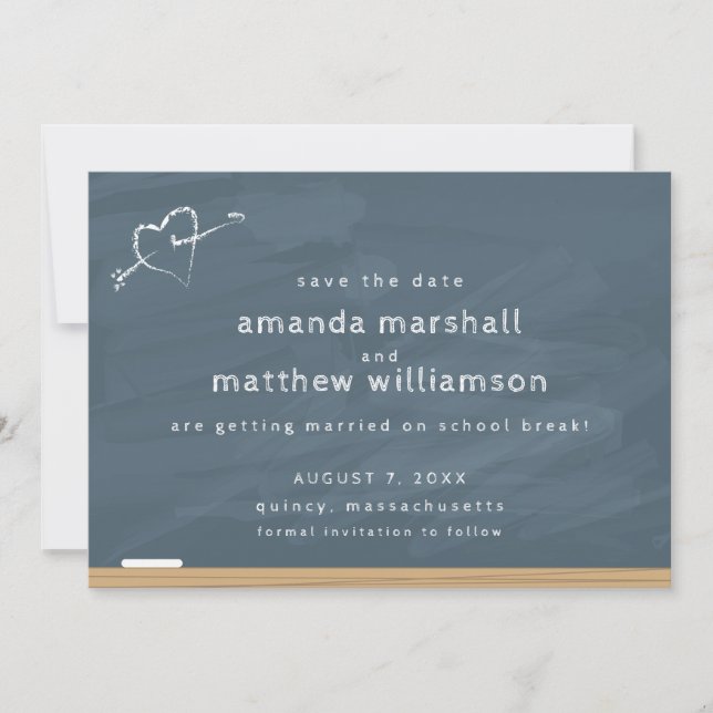 Save The Date Tableau de bord Mariage Enregistrer la date (Devant)