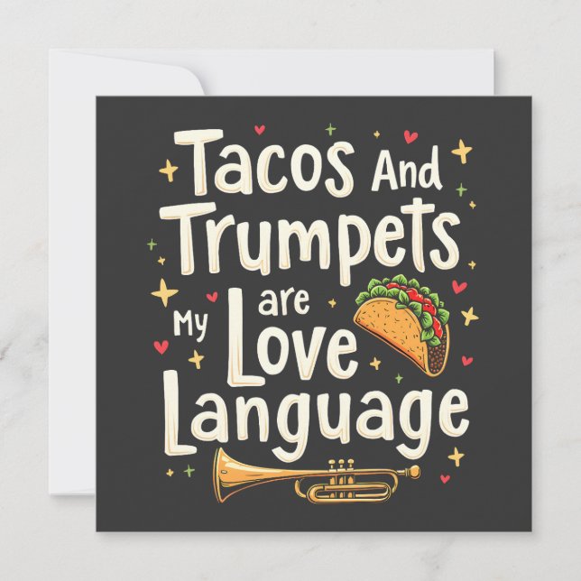 Save The Date Tacos et trompettes sont ma langue d'amour Mexique (Devant)