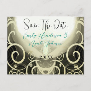 Save the Date - Tan Cala Lily mit Wirbel Ankündigungspostkarte
