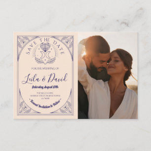 Save the Date Tarot Moon Crystal Hearts Wedding Begleitkarte