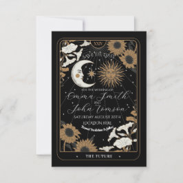 Save the Date Tarot Sun Moon Align Hochzeitskarten