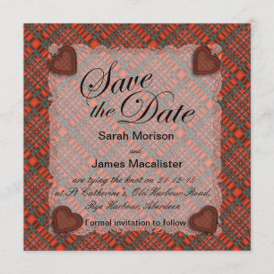 Save The Date Tartan écossais de clan de Macalister - plaid