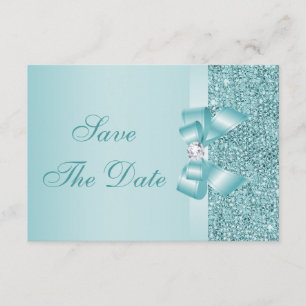 Save The Date Teal a imprimé des économies de baby shower de