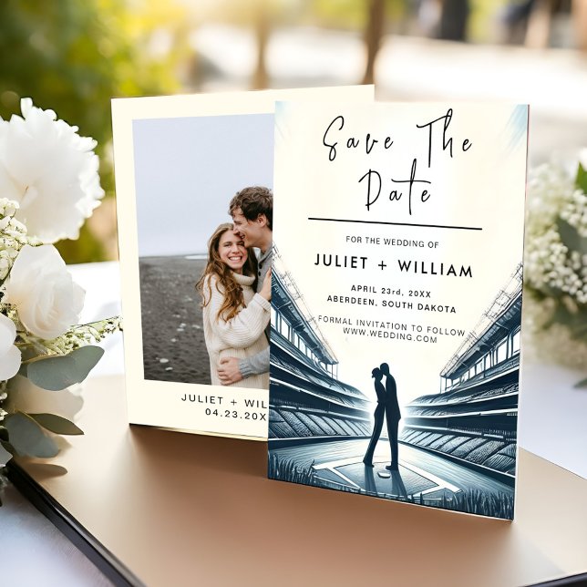 Save The Date Team Ball Field Mariage de baseball (Créateur téléchargé)