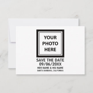 Save The Date Télécharger une photo et ajouter du texte - Simple