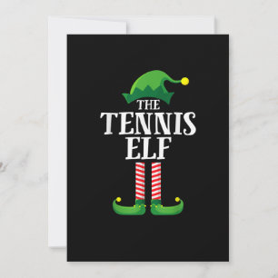 Save The Date Tennis Elf Correspondant Famille Groupe Noël