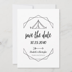Save The Date Tente de camping Mariage extérieur Date à retenir