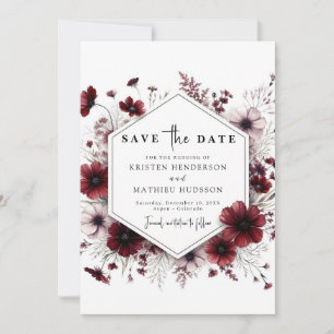 Save The Date Terme Aquarelle Bourgogne Mariage