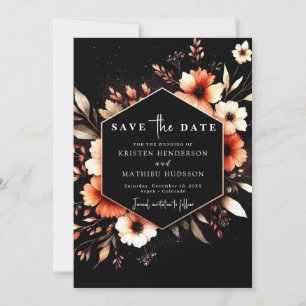 Save The Date Terme romantique Mariage en terre cuite