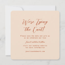 Save The Date Terracotta Brûlé Orange & Beige Boho Rustique Mode