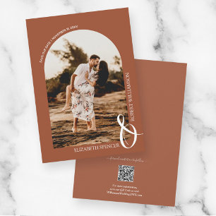 Save The Date Terracotta QR Code Mariage Photo Enregistrer la da