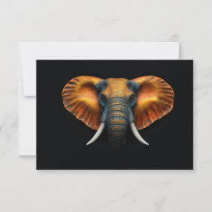 Save The Date Tête d'éléphant d'Afrique 