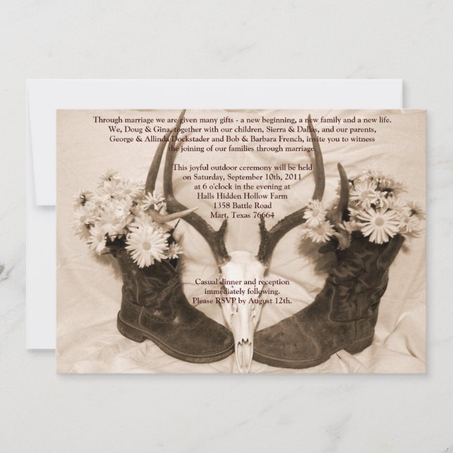 Save The Date Texan Enregistrer la date à moindre coût (Devant)