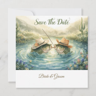 Save The Date Texas Pêche Mariage Date à retenir
