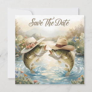 Save The Date Texas Pêche Mariage Date à retenir