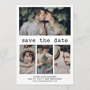 Save The Date Texte de machine à écrire simple Enregistrer la da