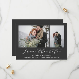Save The Date Texte de script photo élégant mariage moderne