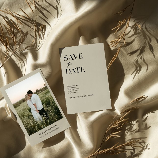 Save The Date Texte et photo simple et élégant | MARIAGE (Créateur téléchargé)
