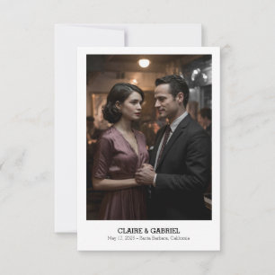 Save The Date Texte Religieux Élégant Simple, Photo Enregistrer 